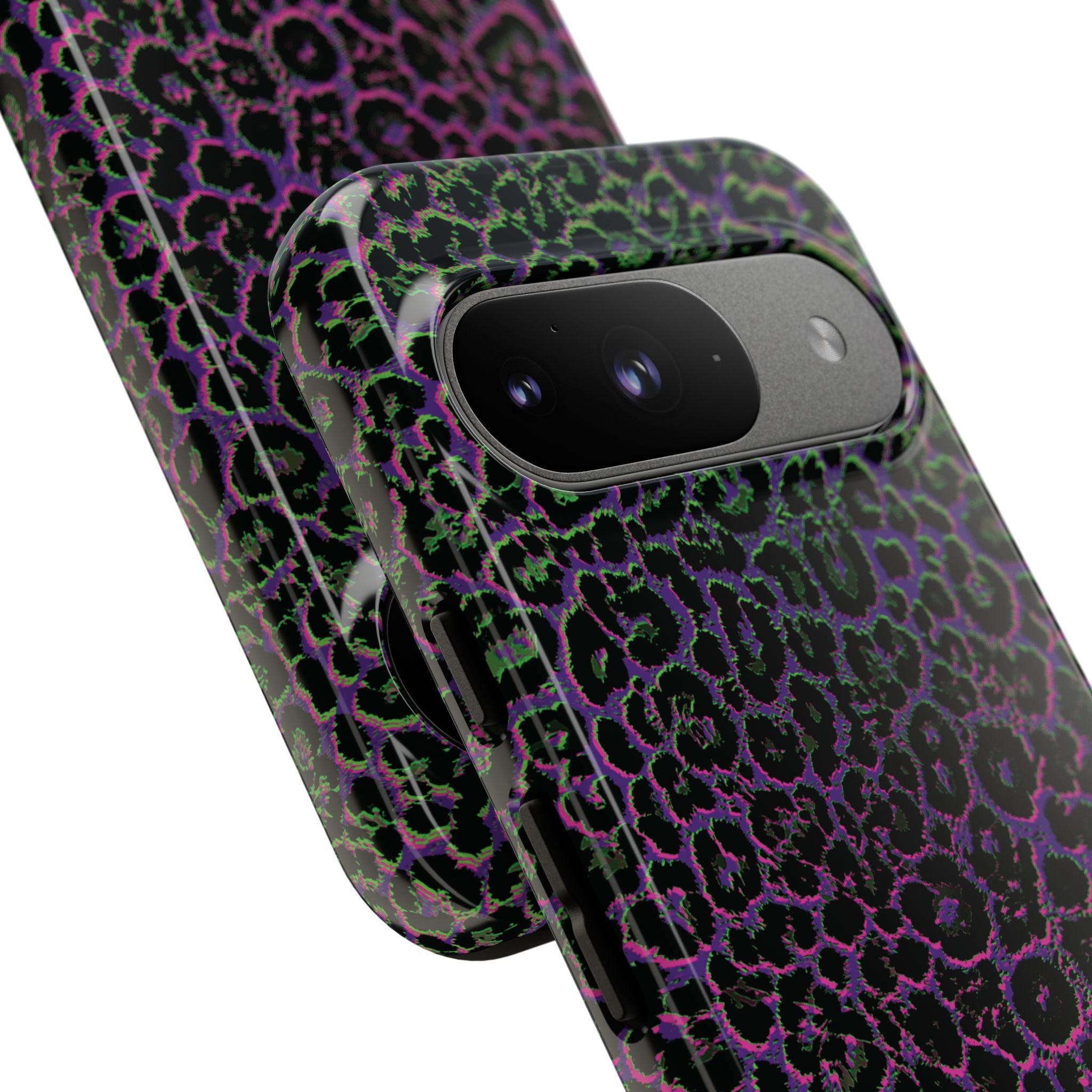 Colorful Leopard Tough Phone Case for iPhone, Galaxy, or Google Pixel