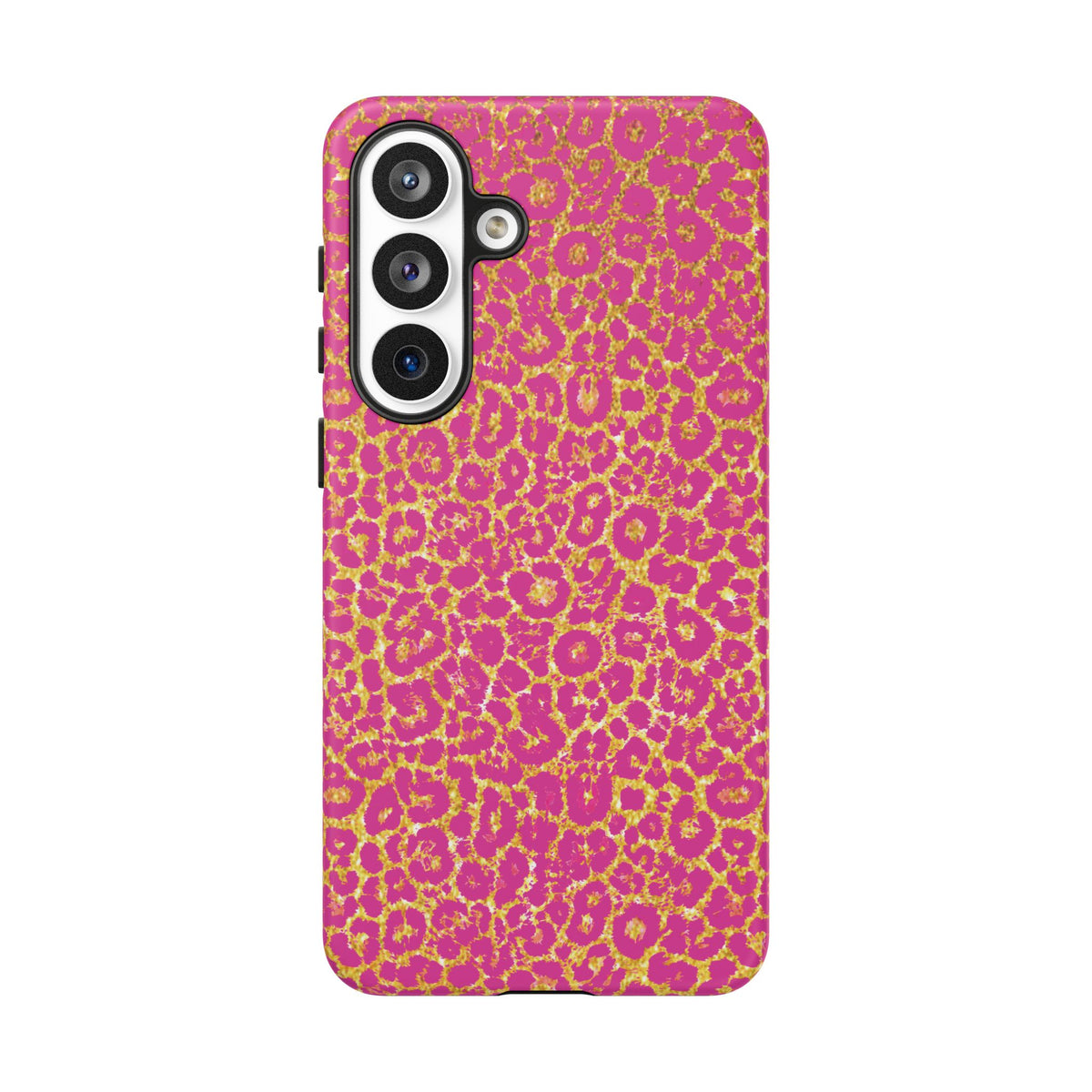 Pink Gold Leopard Tough Case for iPhone, Galaxy, or Google Pixel