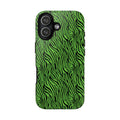 Neon Green Zebra Tough Phone Case iPhone, Galaxy, or Google Pixel