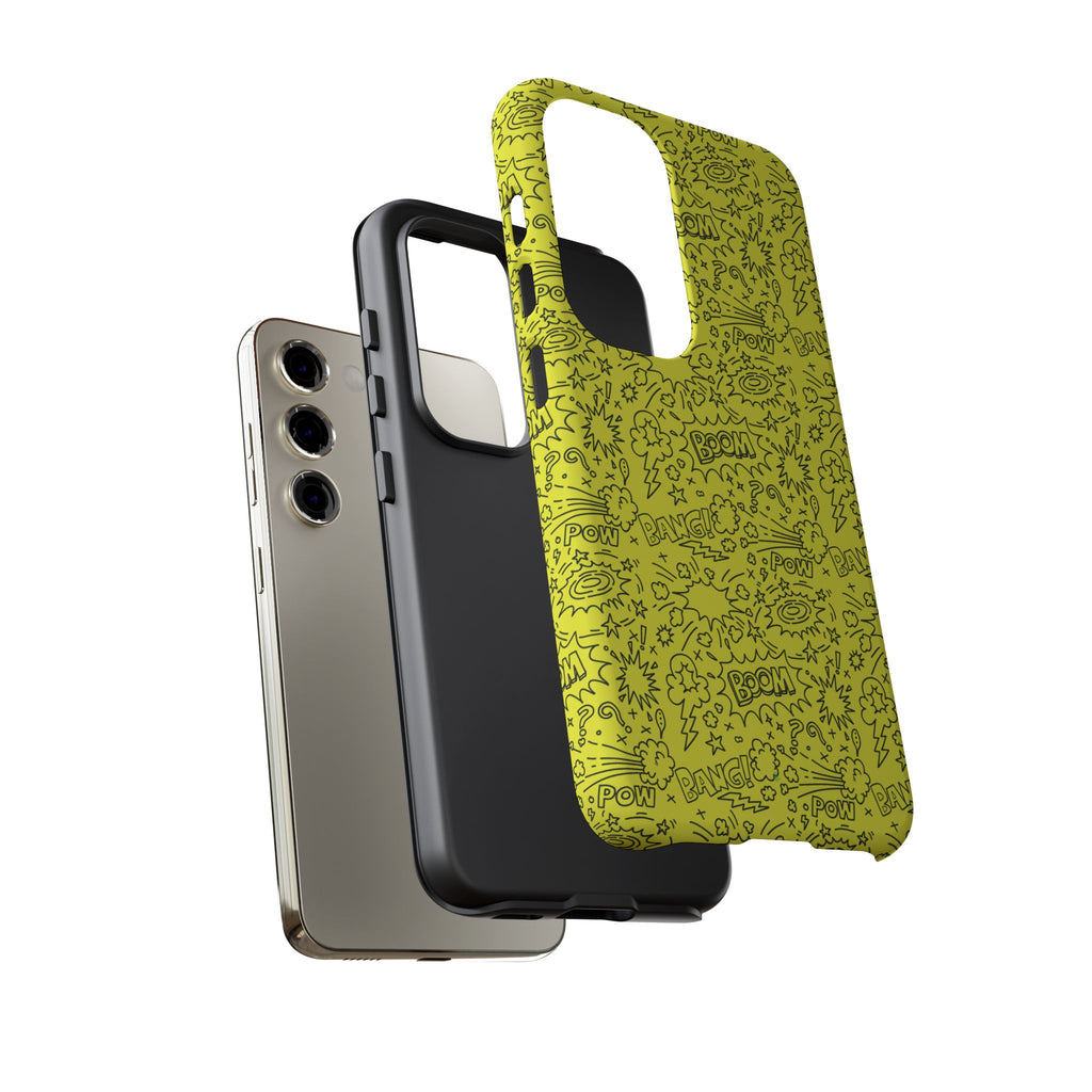 Neon Yellow Wow RG Tough Phone Case for iPhone, Galaxy, or Google Pixel