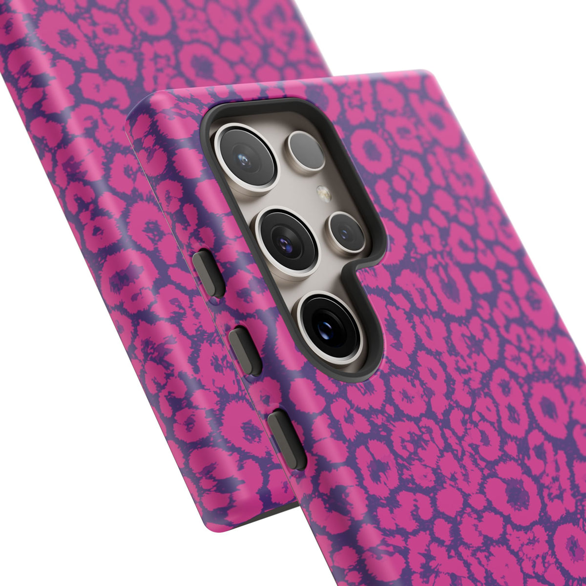 Pink Purple Leopard Tough Phone Case iPhone, Galaxy and Google Pixel