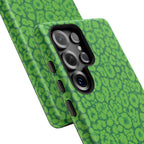 Neon Green Leopard Tough Phone Case for iPhone, Galaxy, or Google Pixel