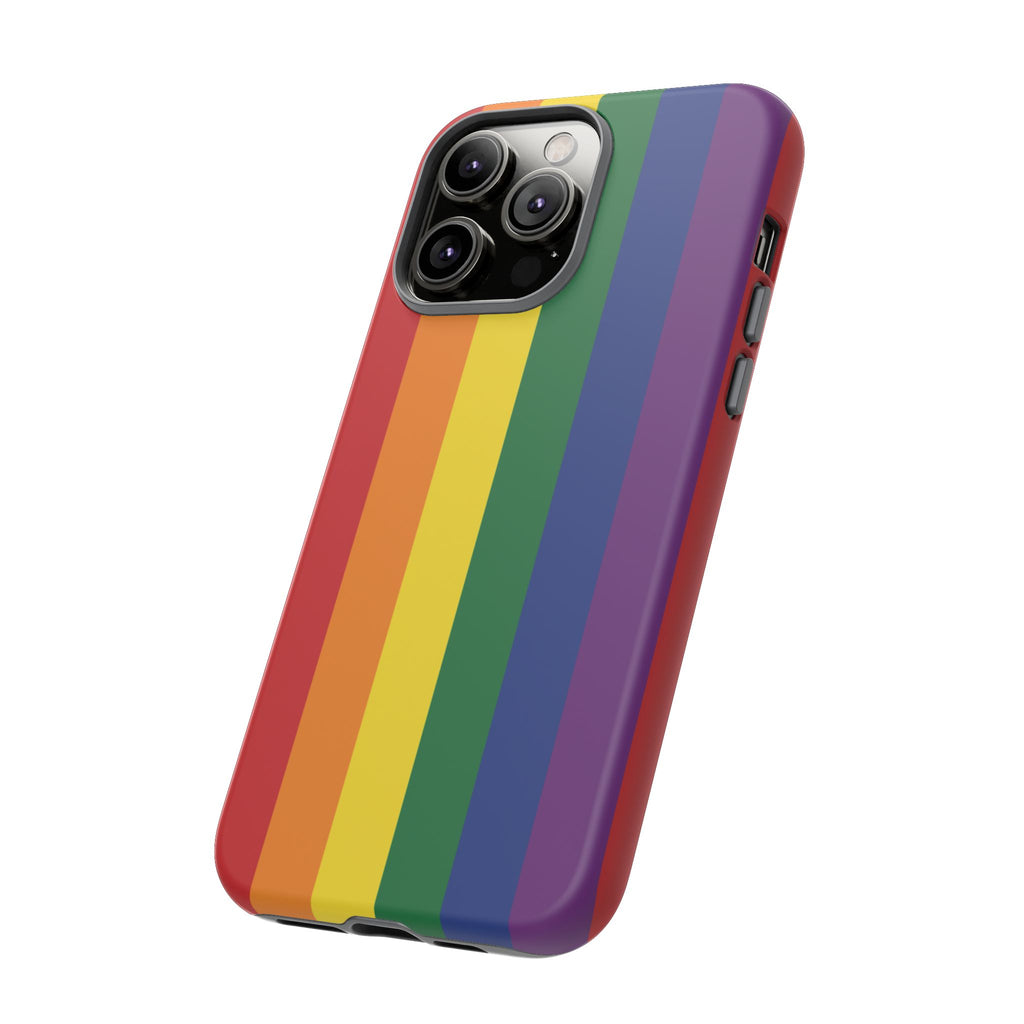 LGBTQ Rainbow Flag Tough Phone Case for iPhone, Galaxy, or Google Pixel