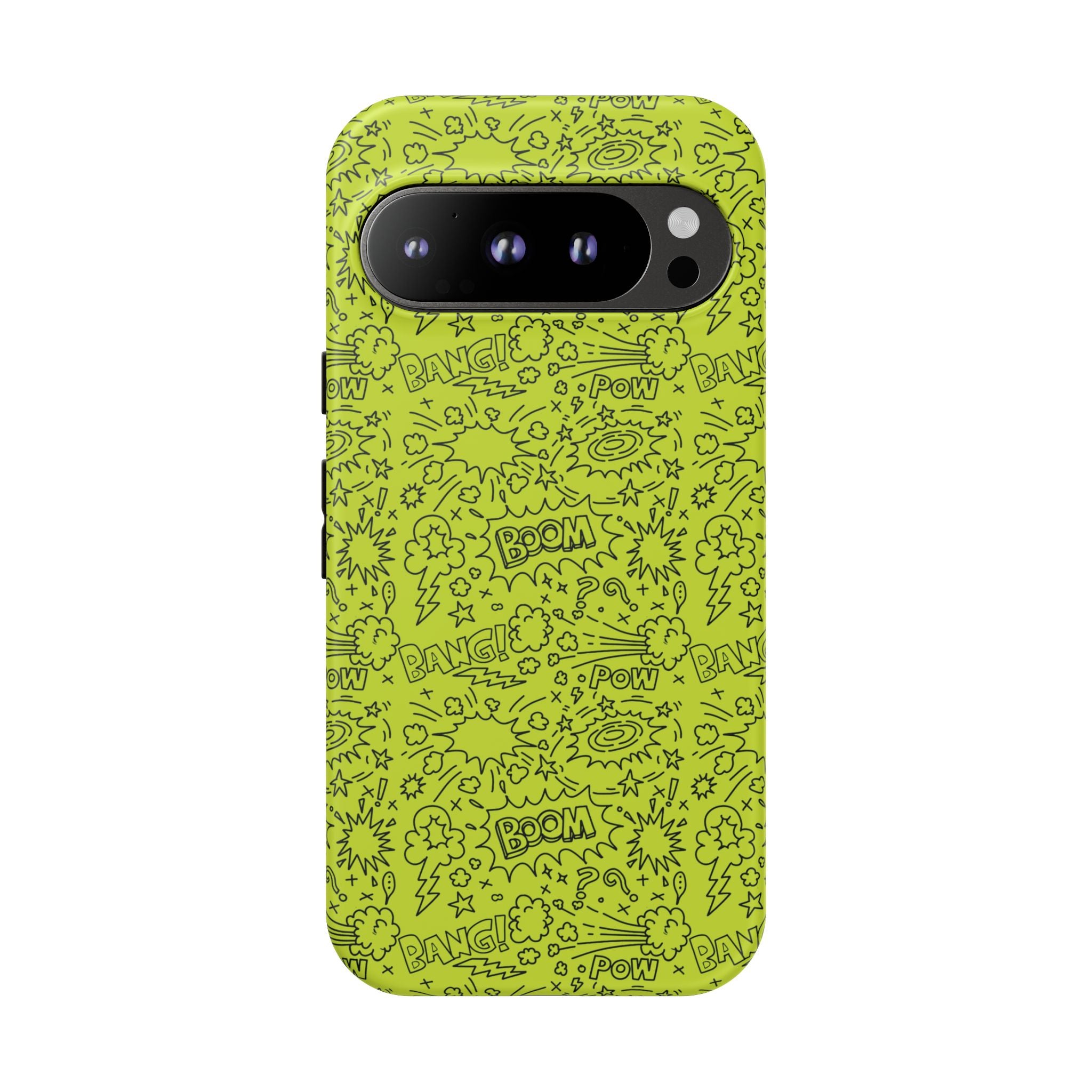 Neon Lime Wow Tough Case for iPhone, Galaxy, or Google Pixel