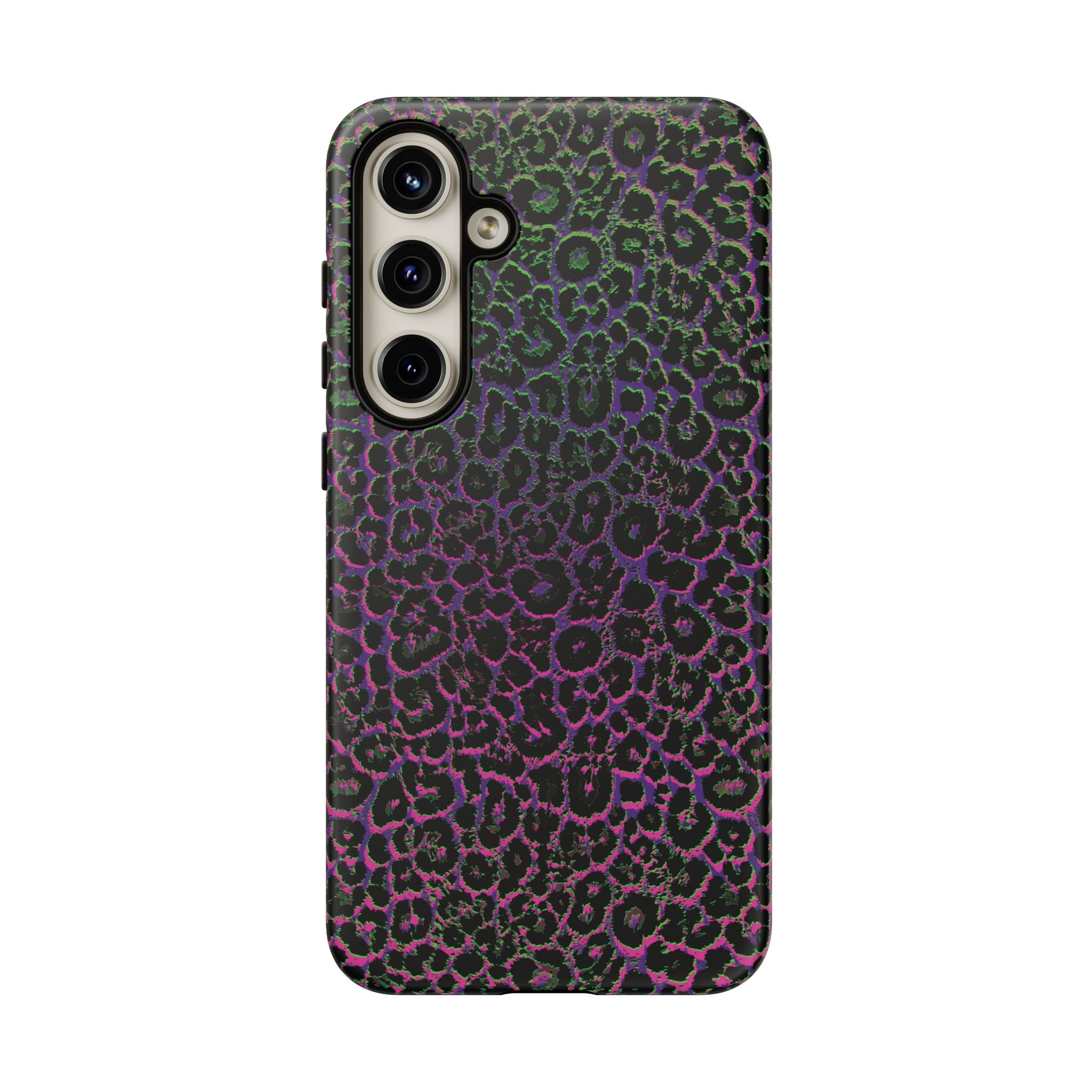 Colorful Leopard Tough Phone Case for iPhone, Galaxy, or Google Pixel