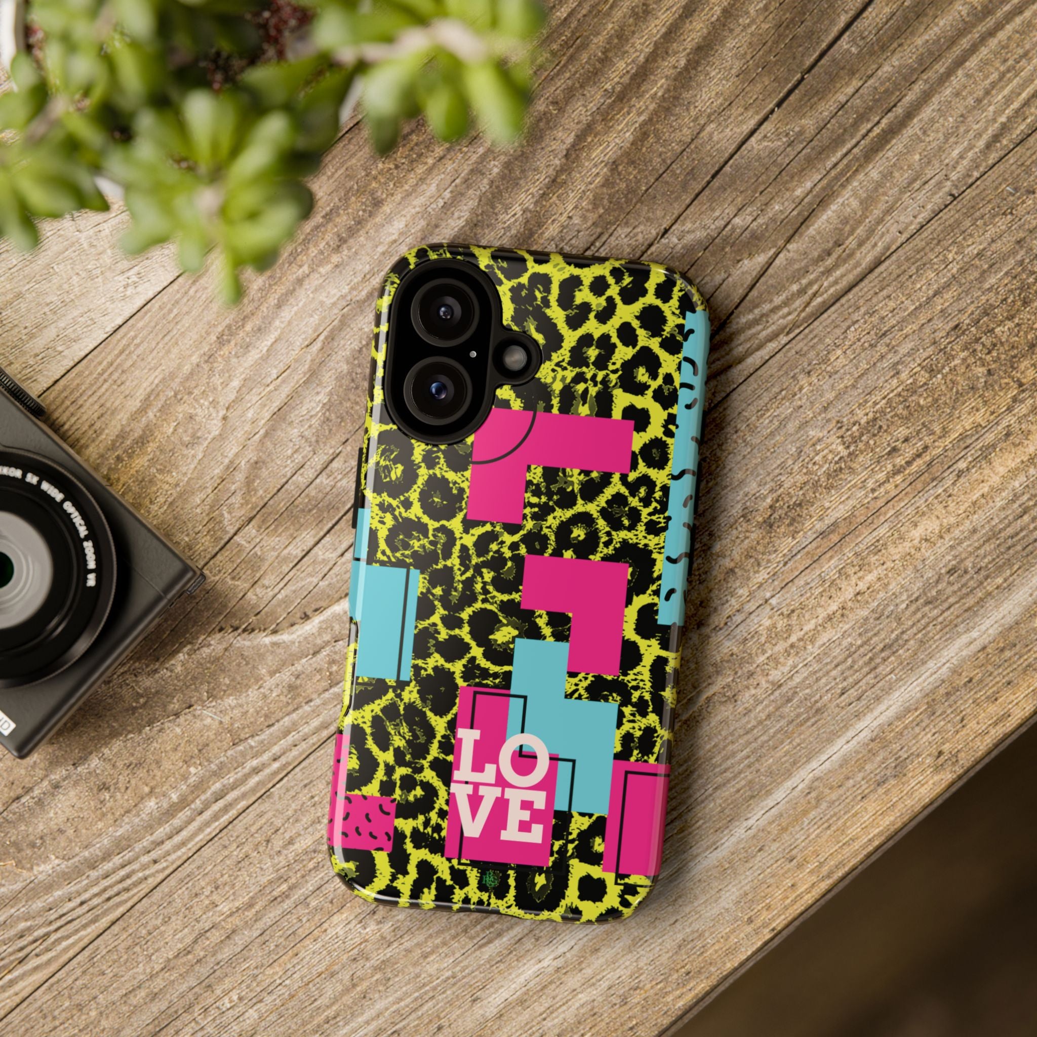 LOVE Neon Yellow RG Phone Case iPhone, Galaxy and Google Tough Cases