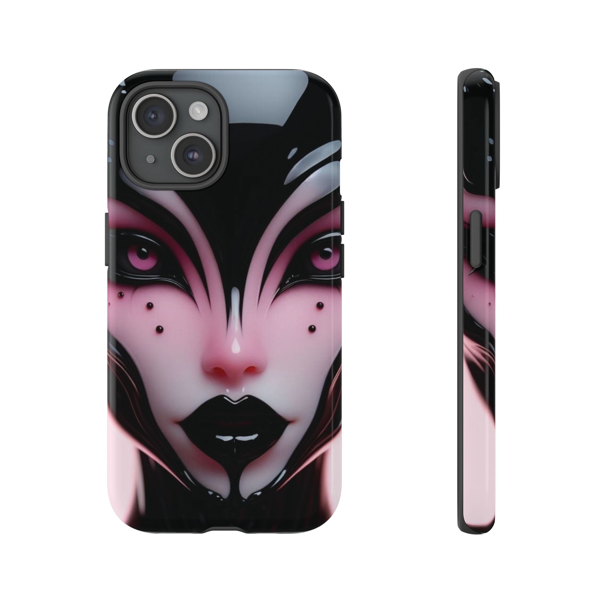 Pink Alien Tough Phone Case for iPhone, Galaxy, or Google Pixel