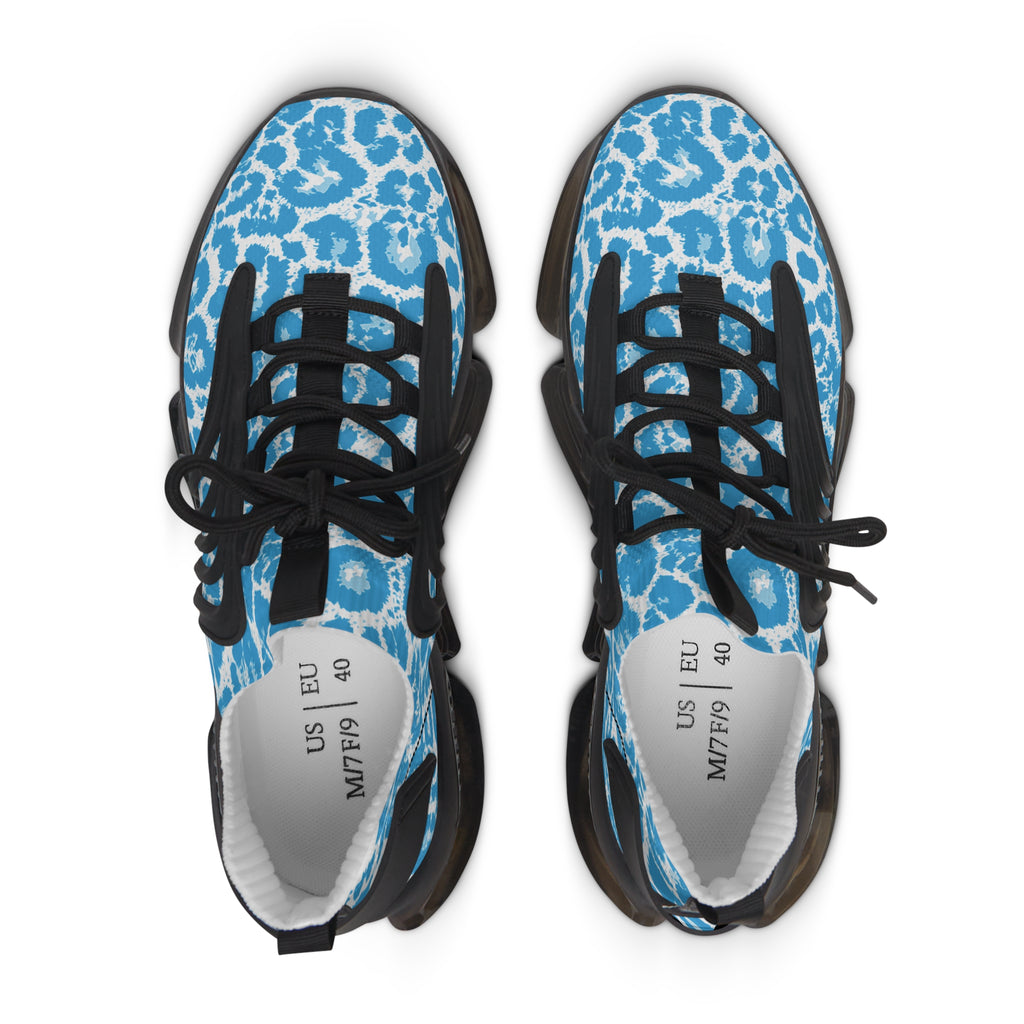 Blue Leopard Women's Mesh Sneakers