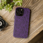Purple Zebra Tough Phone Case for iPhone, Galaxy, or Google Pixel