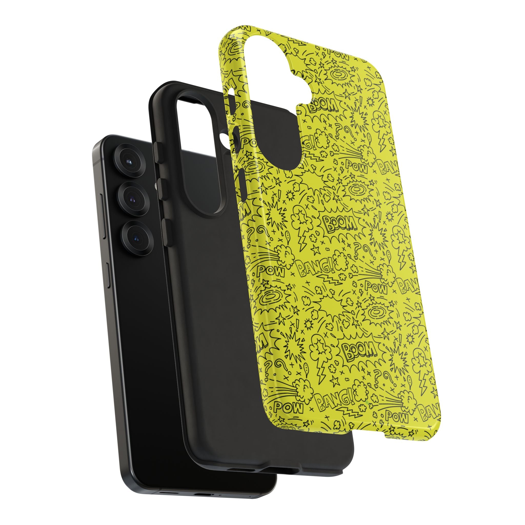 Neon Yellow Wow RG Tough Phone Case for iPhone, Galaxy, or Google Pixel