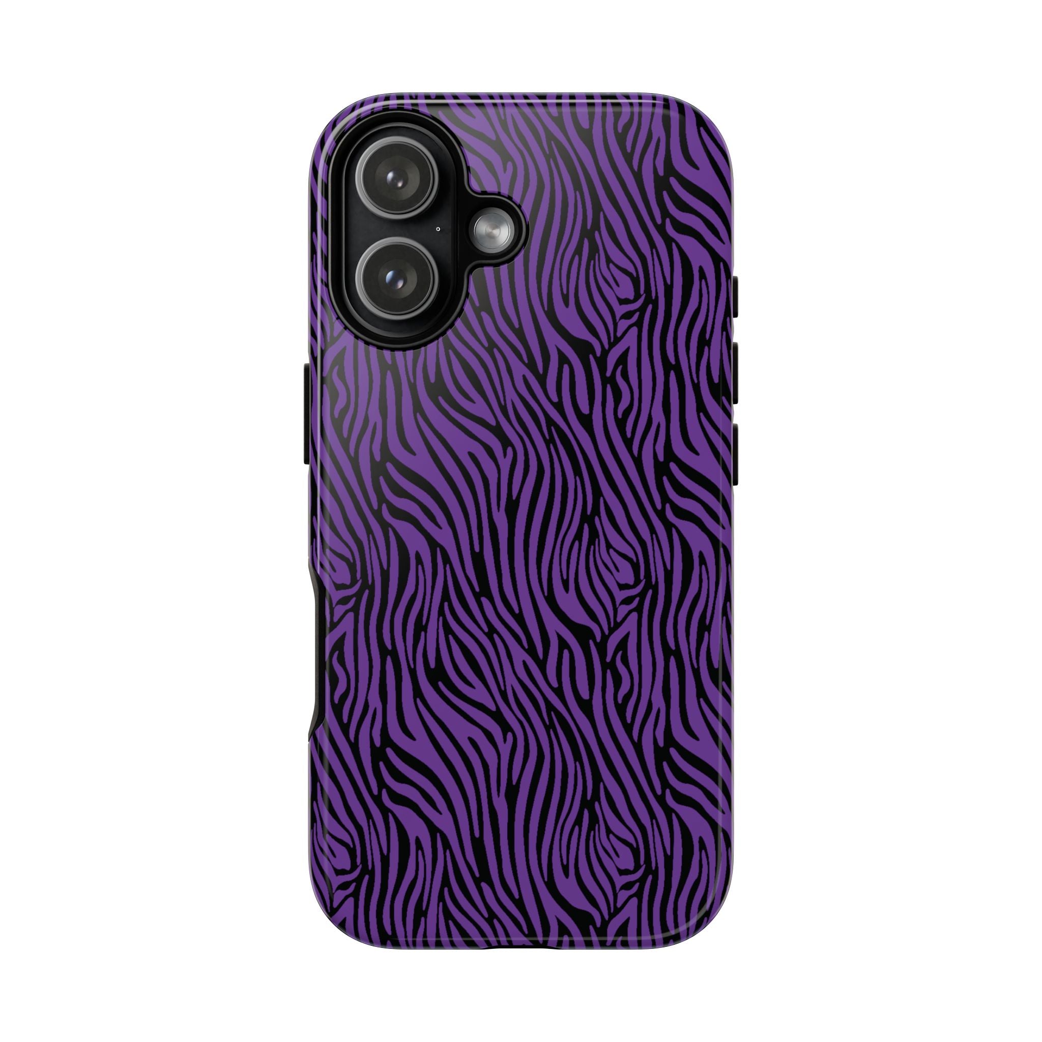Purple Zebra Tough Phone Case for iPhone, Galaxy, or Google Pixel