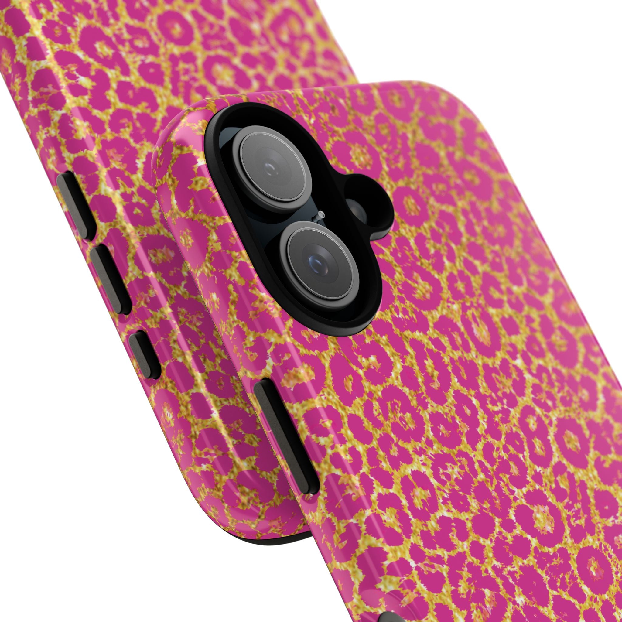 Pink Gold Leopard Tough Case for iPhone, Galaxy, or Google Pixel