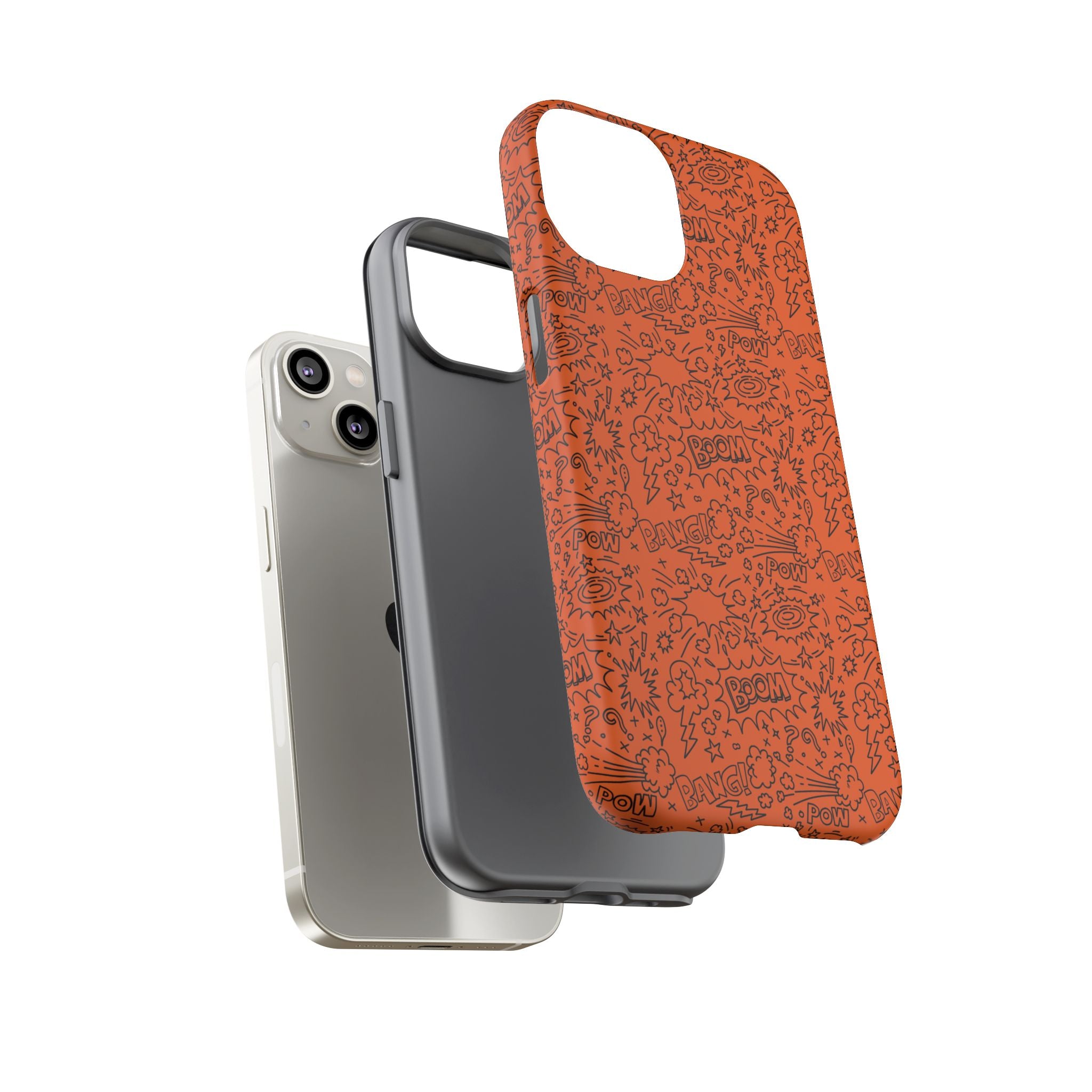 Wow Orange Tough Case for iPhone, Galaxy, or Google Pixel