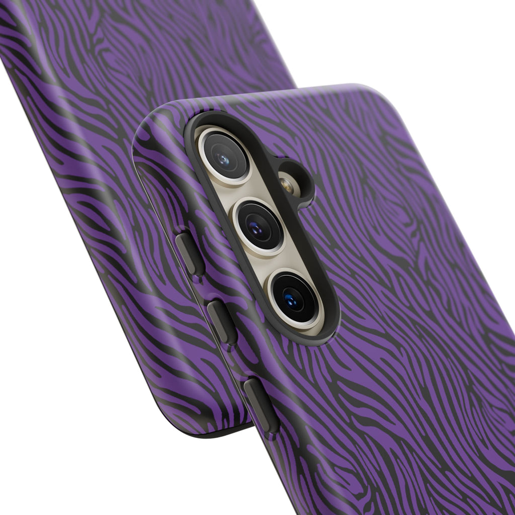 Purple Zebra Tough Phone Case for iPhone, Galaxy, or Google Pixel