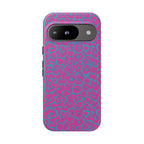 Pink Blue Leopard Tough Phone Case iPhone, Galaxy, or Google Pixel