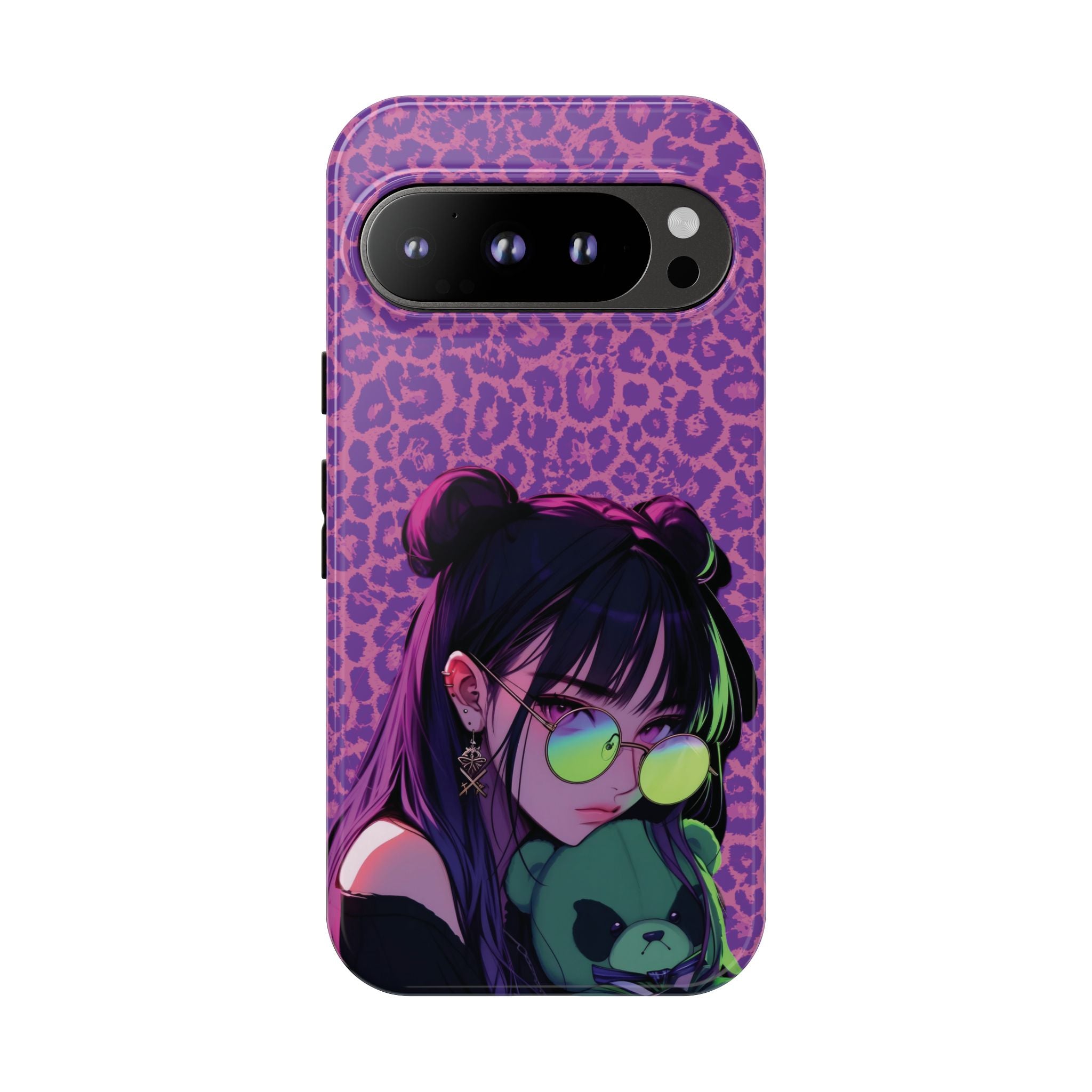 Purple Pink Leopard Kz iPhone, Galaxy and Google Tough Cases