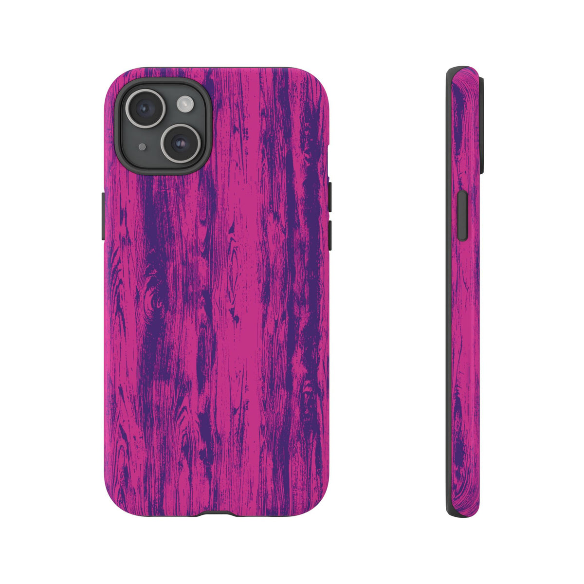 Pink Purple Wood Tough Phone Case iPhone, Galaxy, or Google Pixel