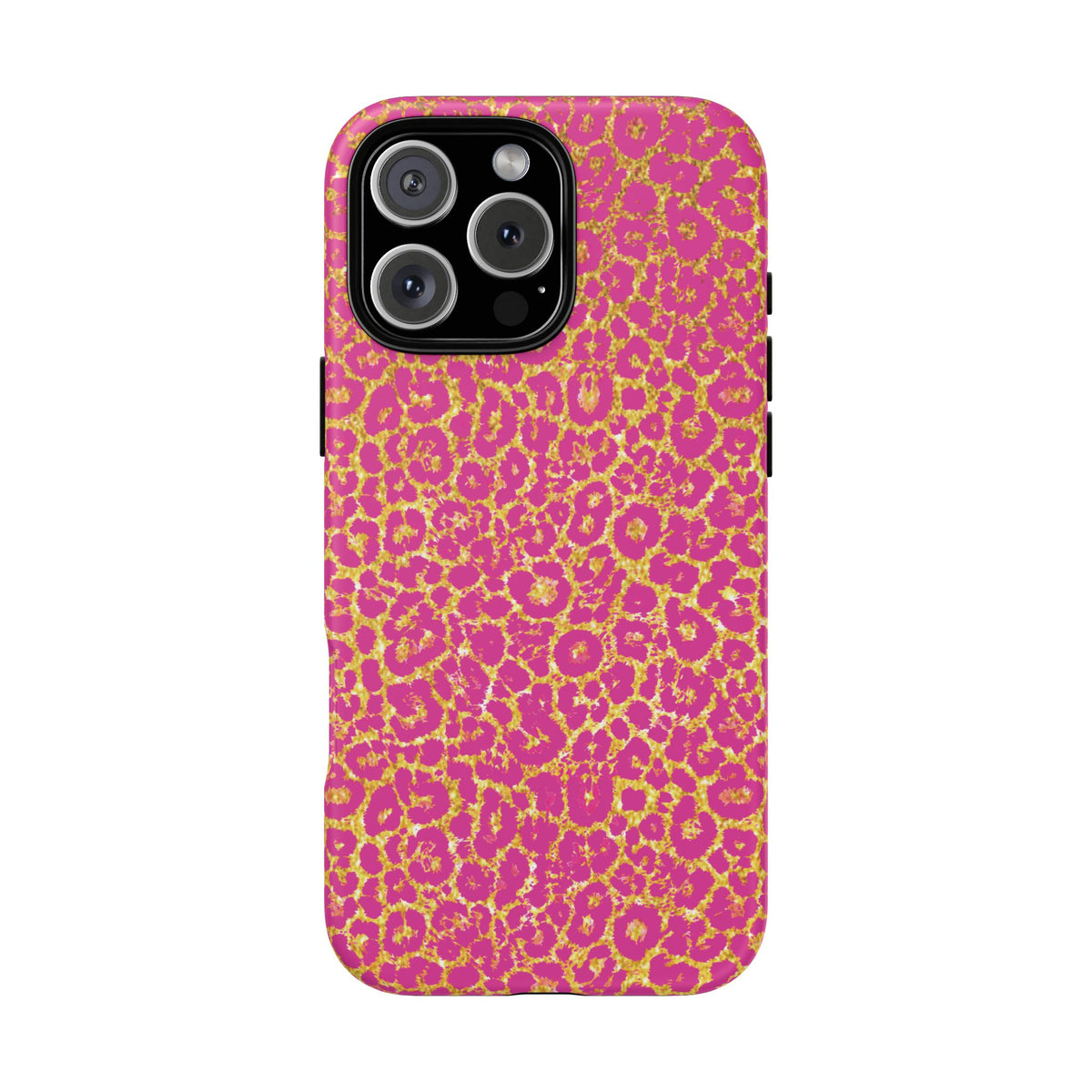 Pink Gold Leopard Tough Case for iPhone, Galaxy, or Google Pixel
