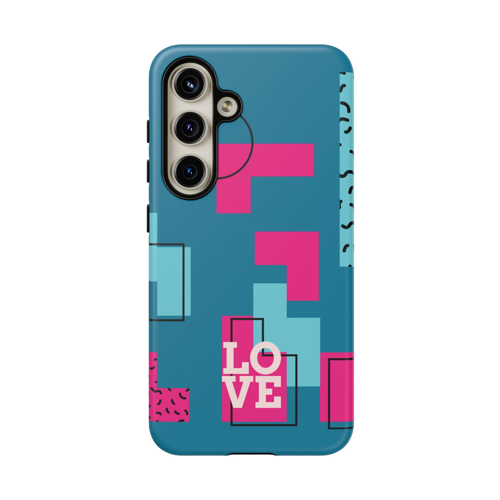 LOVE Teal Green Tough Phone Case for iPhone, Galaxy, or Google Pixel