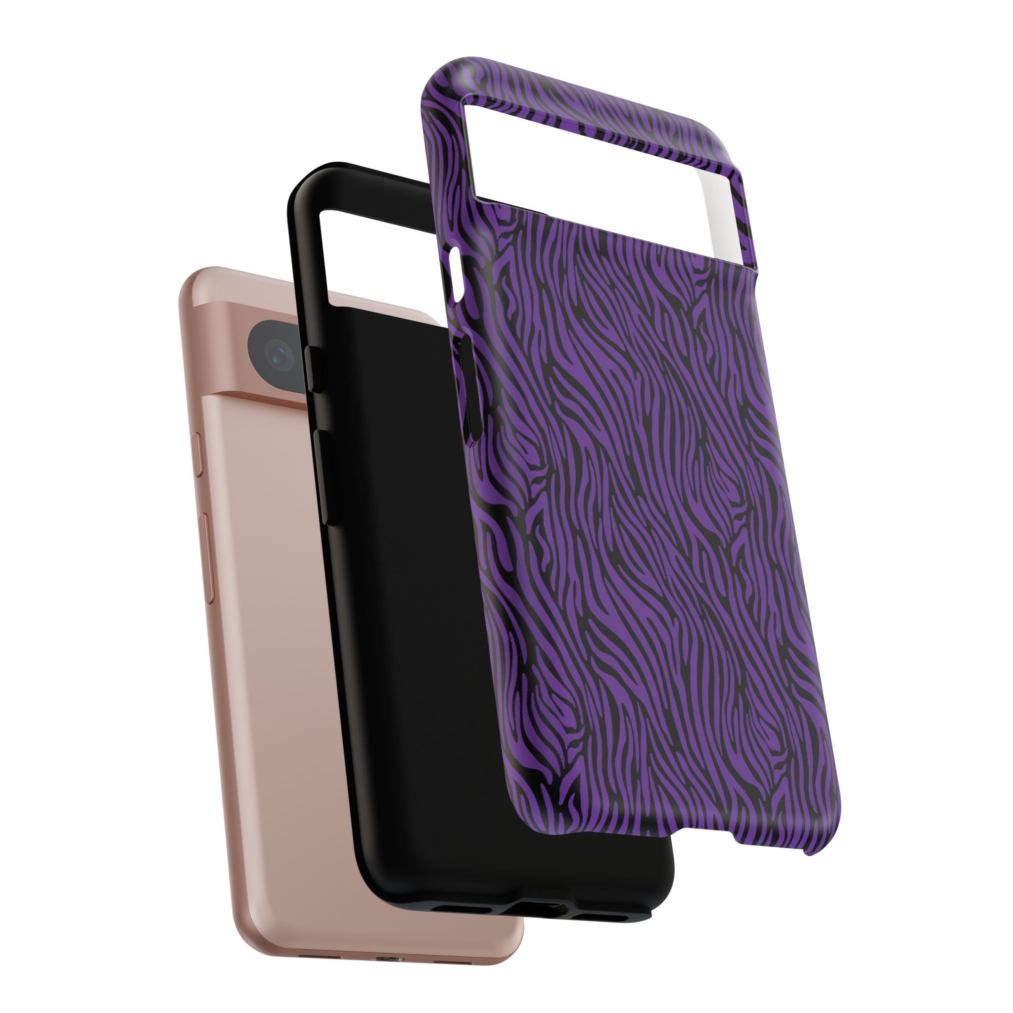 Purple Zebra Tough Phone Case for iPhone, Galaxy, or Google Pixel