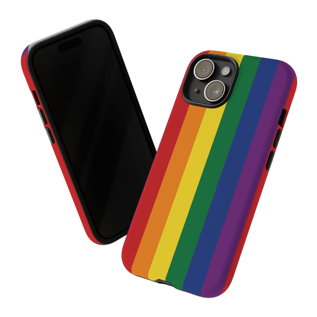LGBTQ Rainbow Flag Tough Phone Case for iPhone, Galaxy, or Google Pixel