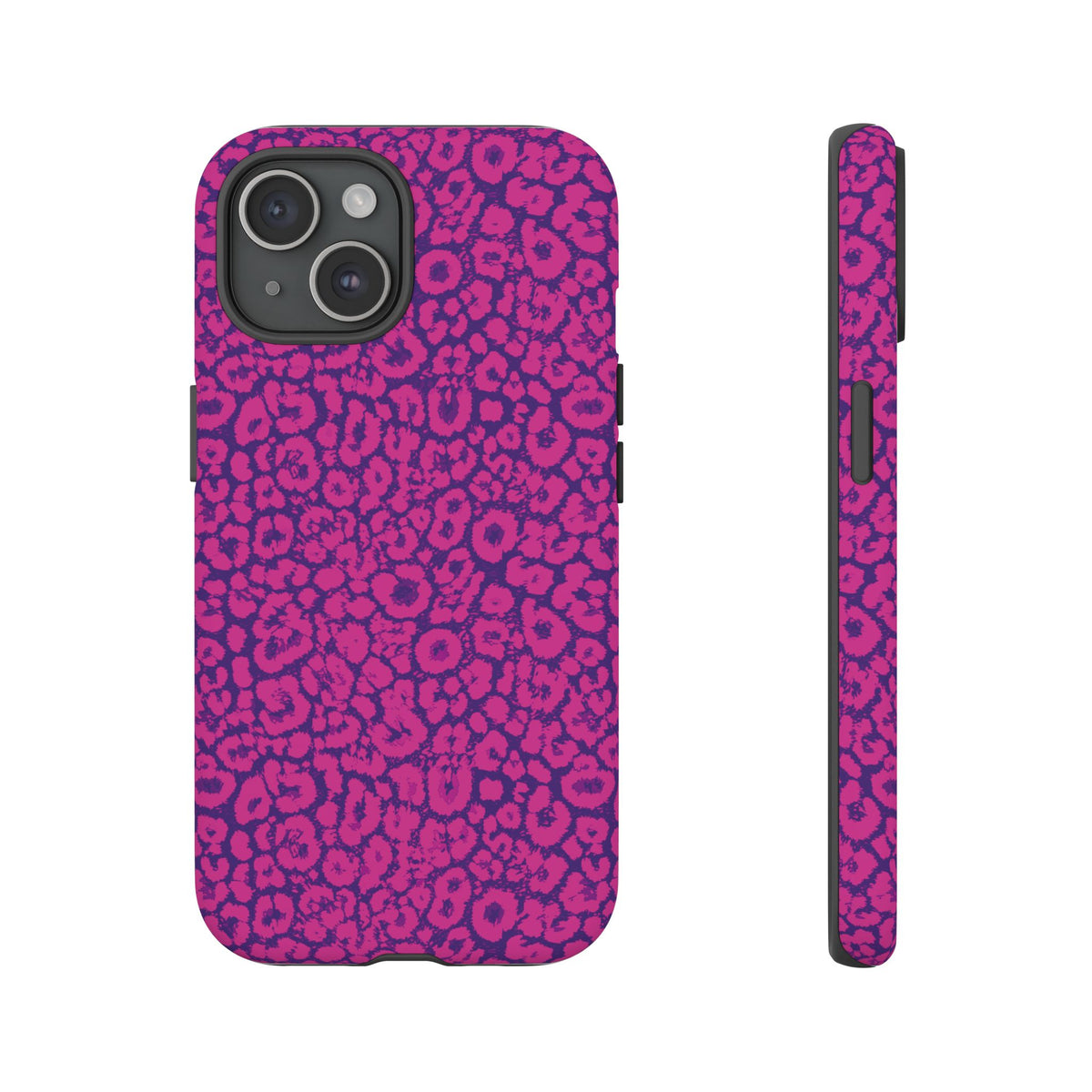 Pink Purple Leopard Tough Phone Case iPhone, Galaxy and Google Pixel
