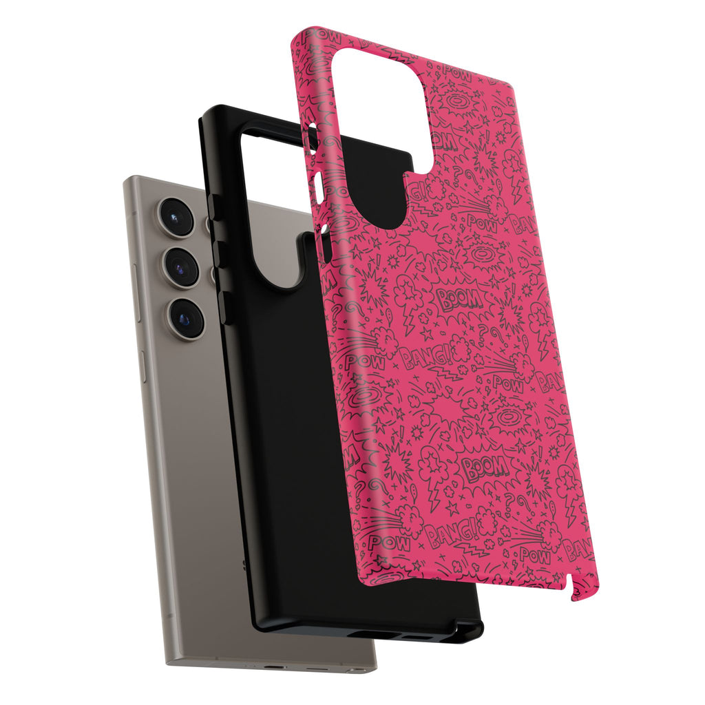 Pink Wow Tough Case for iPhone, Galaxy, or Google Pixel