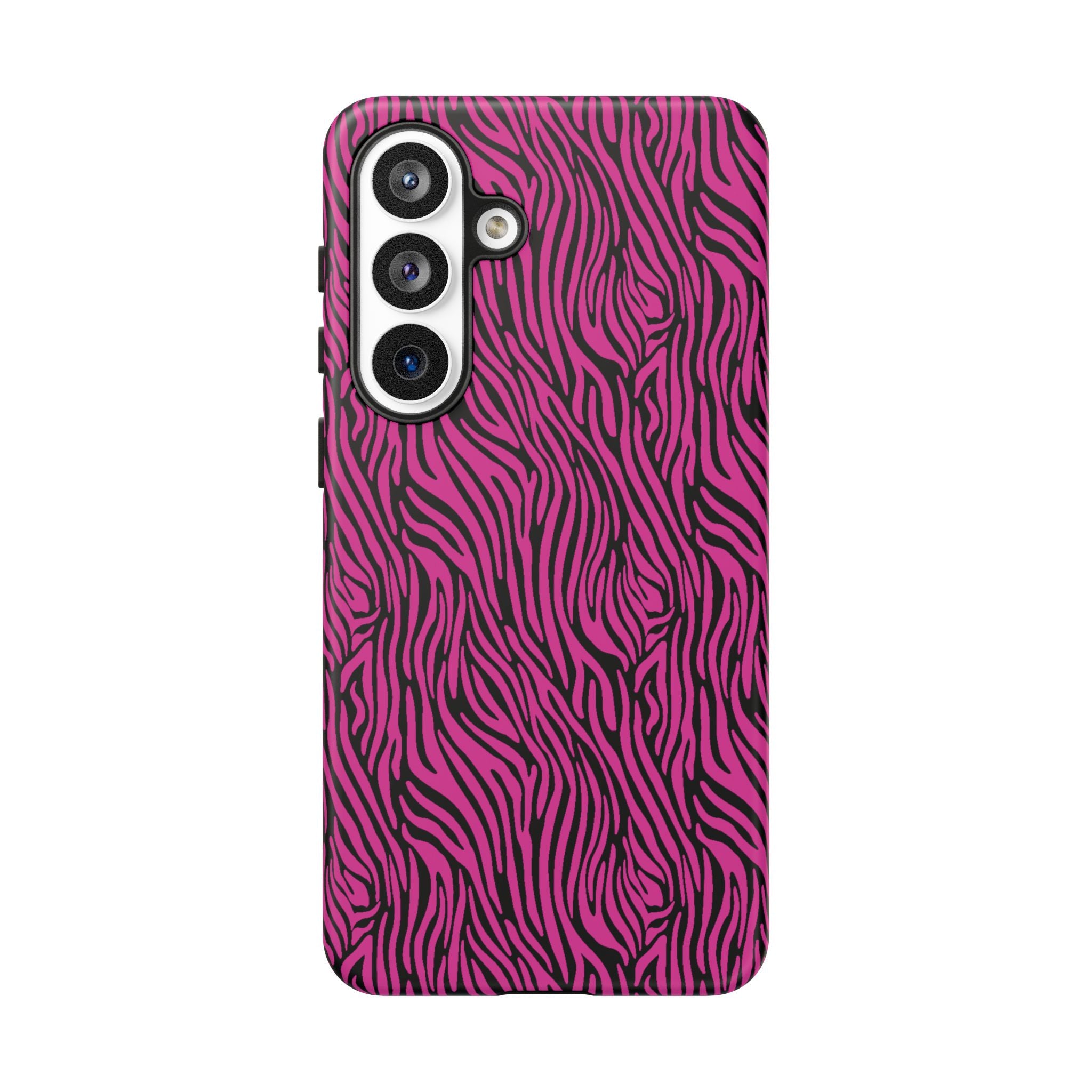 Pink Zebra Tough Phone Case for iPhone, Galaxy, or Google Pixel