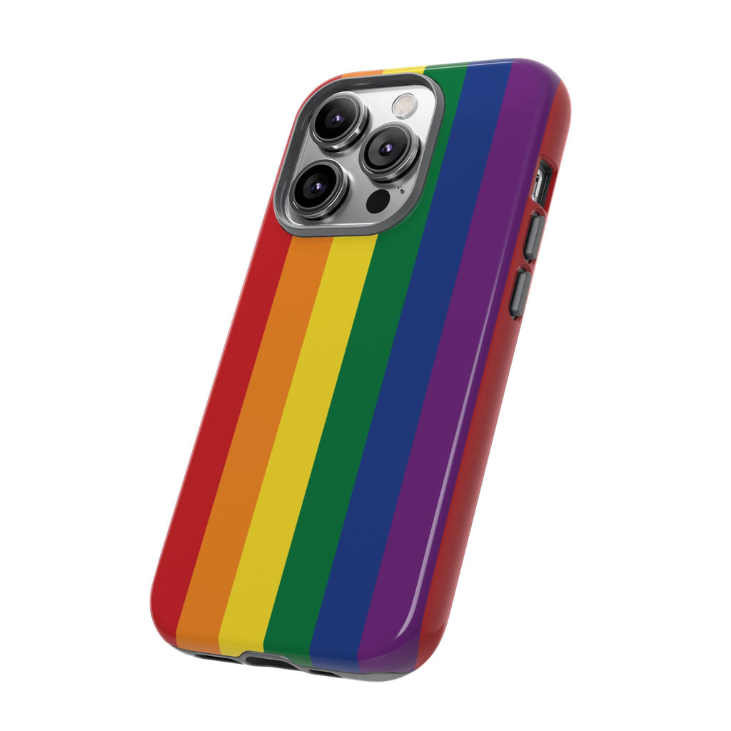 LGBTQ Rainbow Flag Tough Phone Case for iPhone, Galaxy, or Google Pixel
