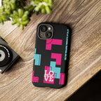 Retro Blocks LOVE Tough Case for iPhone, Galaxy or Google Pixel