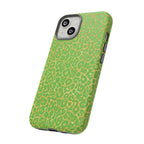 Neon Green Gold Leopard Tough Phone Case iPhone, Galaxy, or Google Pixel