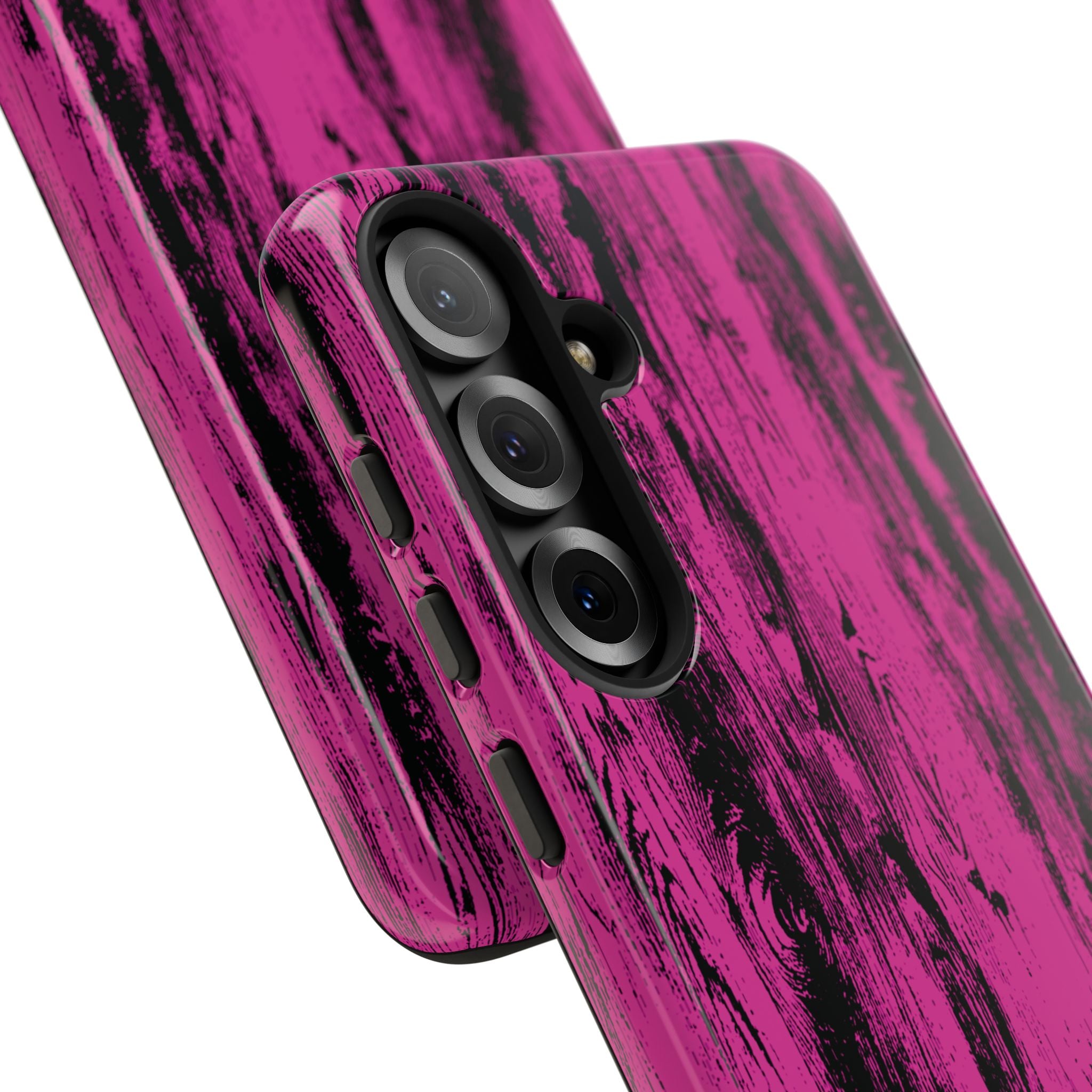 Hot Pink wood print Design Tough Phone Case for iPhone, Galaxy, or Google Pixel