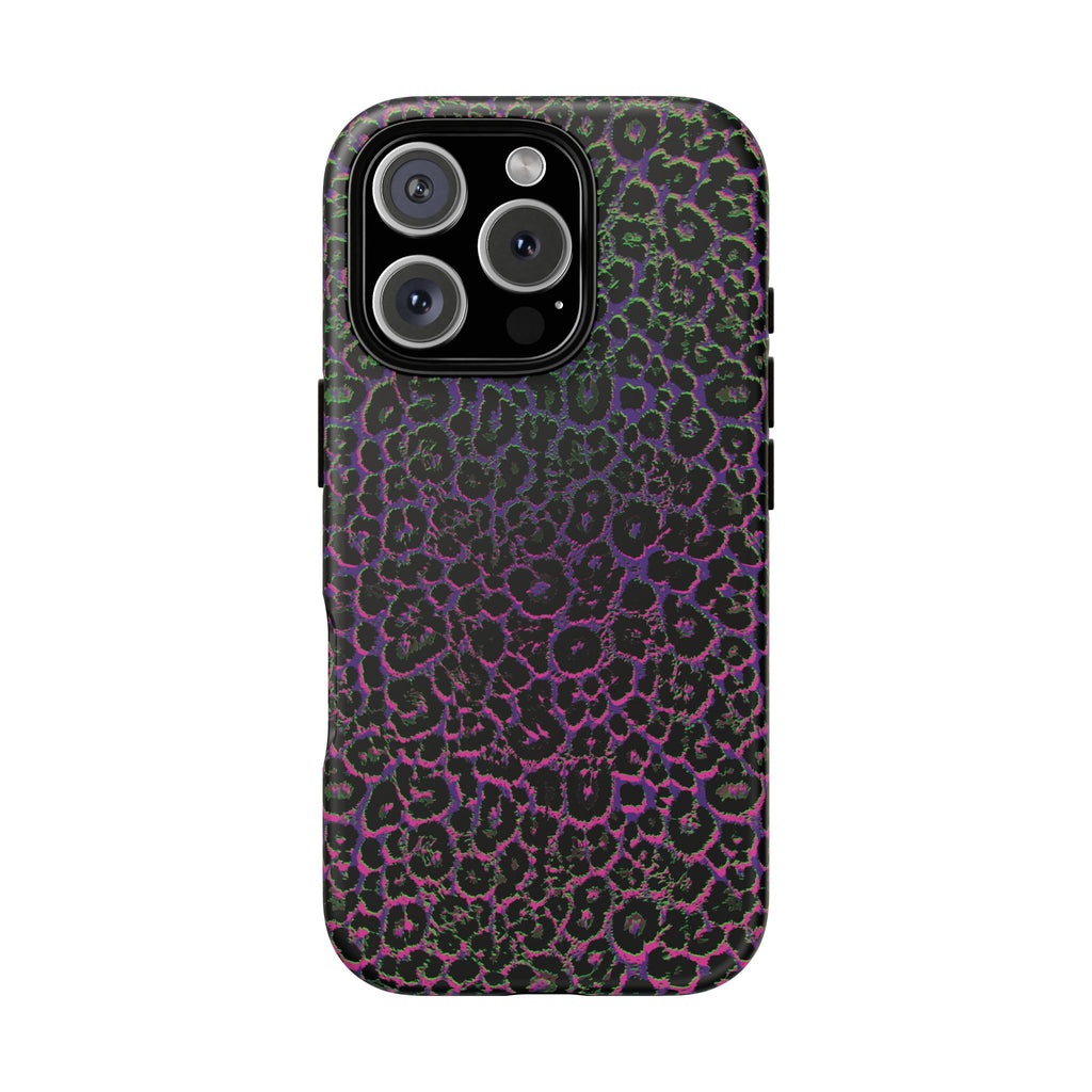 Colorful Leopard Tough Phone Case for iPhone, Galaxy, or Google Pixel