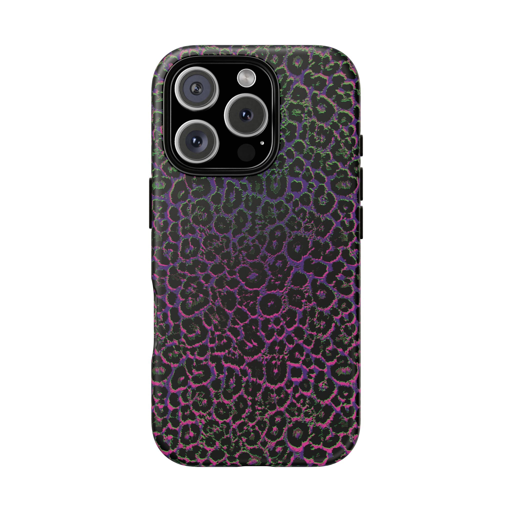Colorful Leopard Tough Phone Case for iPhone, Galaxy, or Google Pixel
