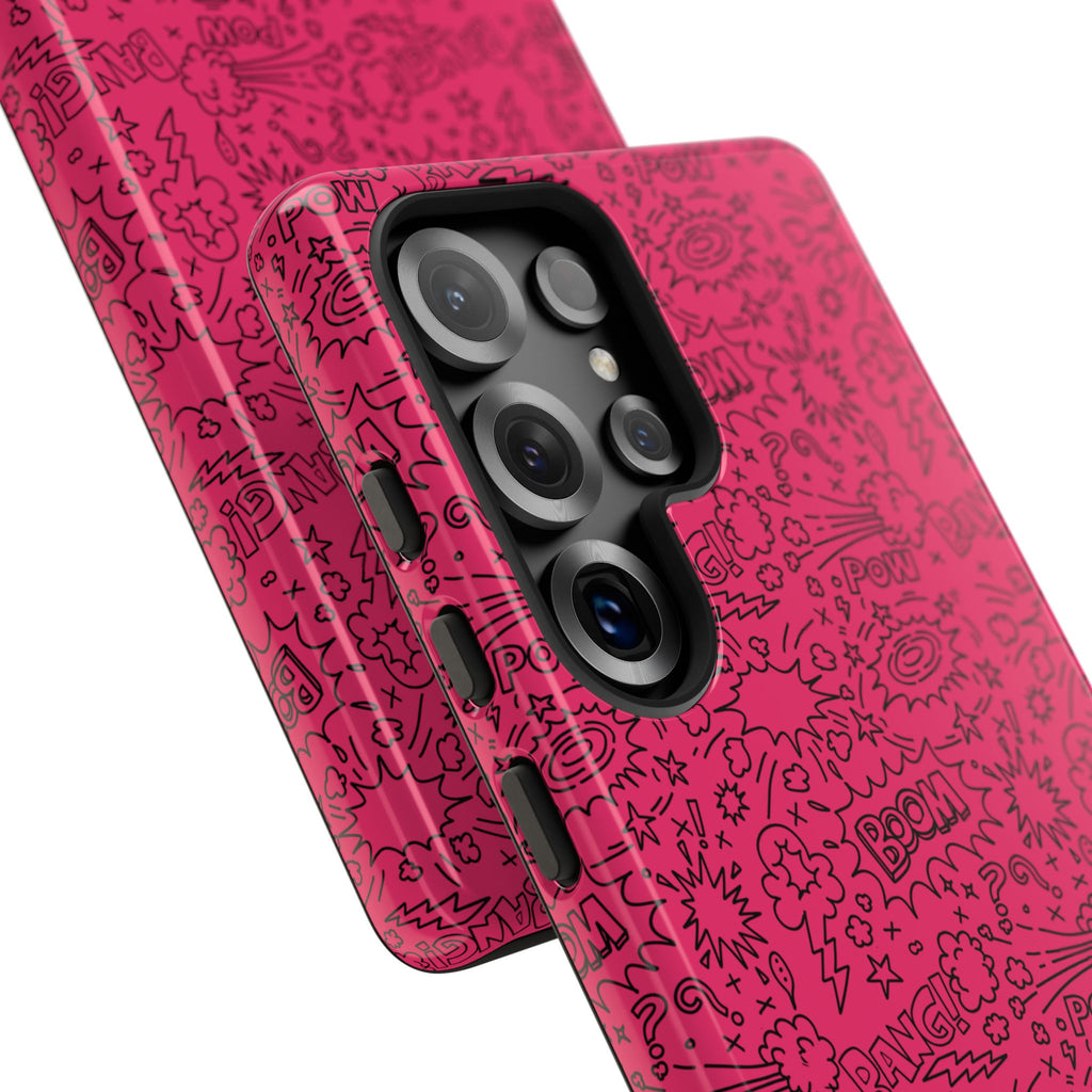 Pink Wow Tough Case for iPhone, Galaxy, or Google Pixel