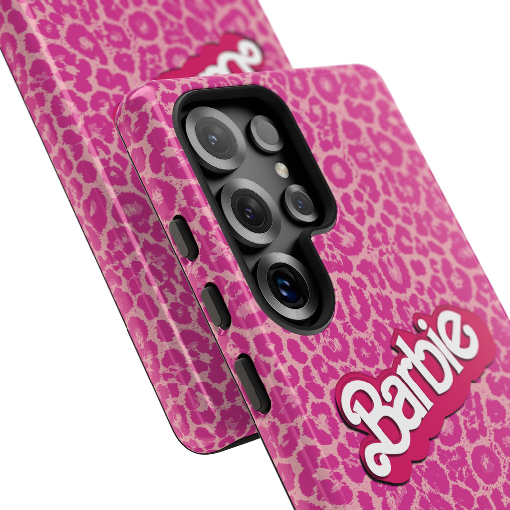 Hot Neon Pink Leopard Barb Tough Phone Case iPhone, Galaxy, or Google Pixel
