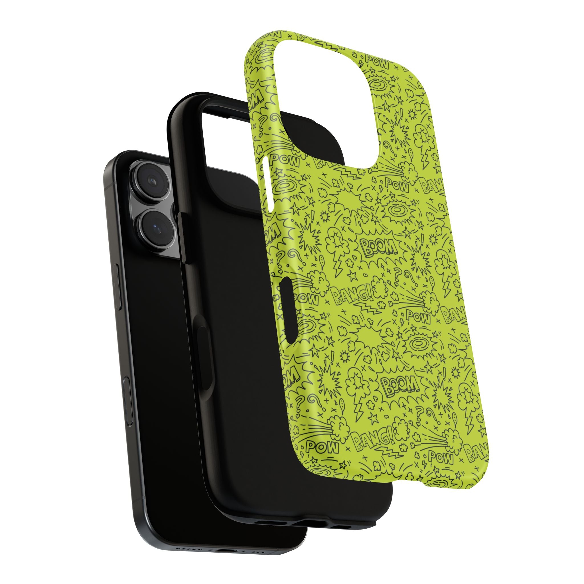 Neon Lime Wow Tough Case for iPhone, Galaxy, or Google Pixel
