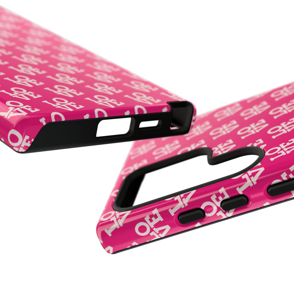 Vibrant Pink LOVE Tough Case iPhone, Galaxy, or Google Pixel
