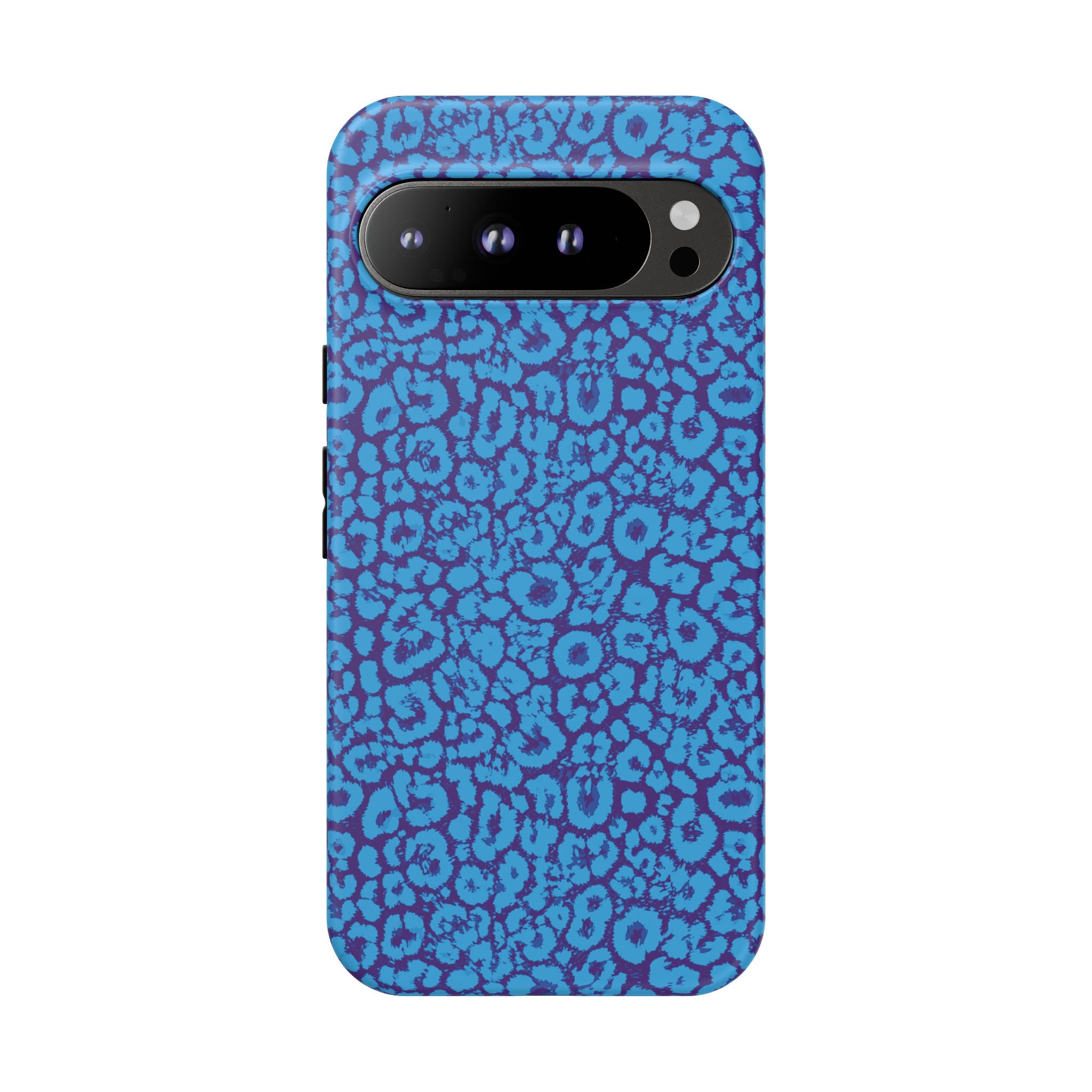 Blue Purple Leopard Tough Phone Case iPhone, Galaxy, or Google Pixel