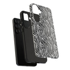 Black and White Zebra Print Tough Case iPhone, Galaxy and Google Pixel