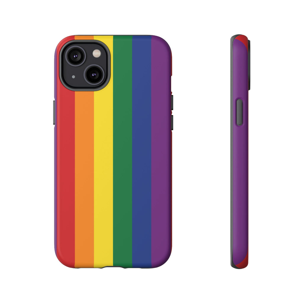 LGBTQ Rainbow Flag Tough Phone Case for iPhone, Galaxy, or Google Pixel