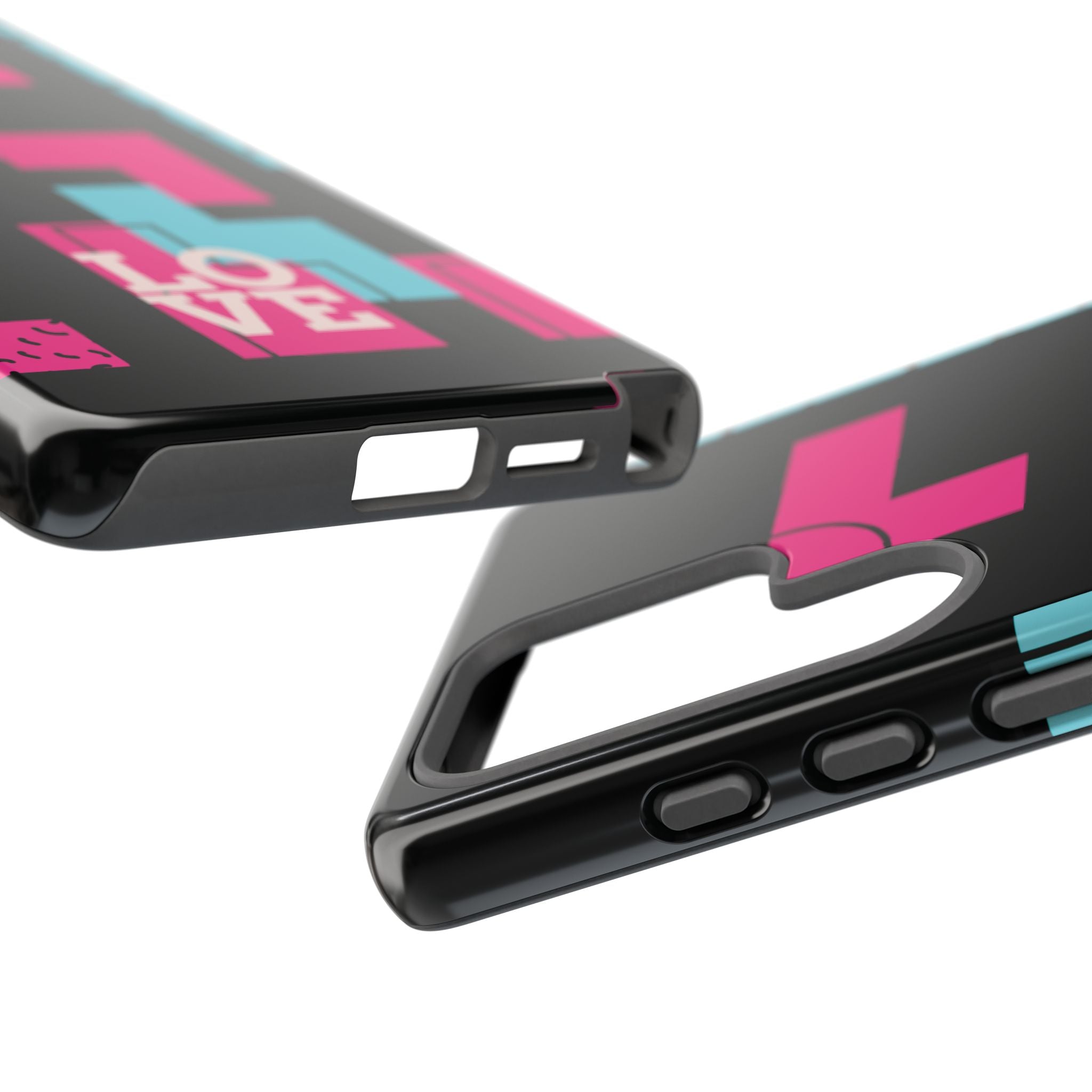 Retro Blocks LOVE Tough Case for iPhone, Galaxy or Google Pixel
