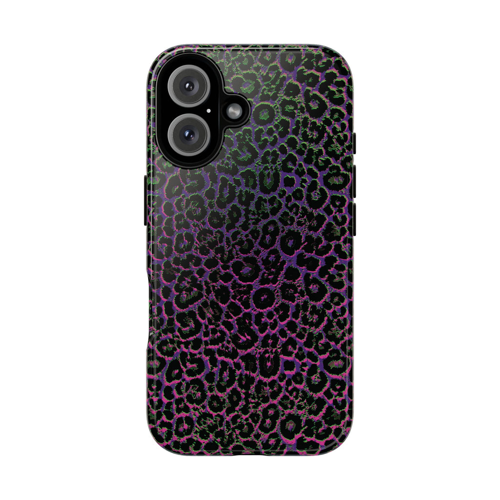 Colorful Leopard Tough Phone Case for iPhone, Galaxy, or Google Pixel