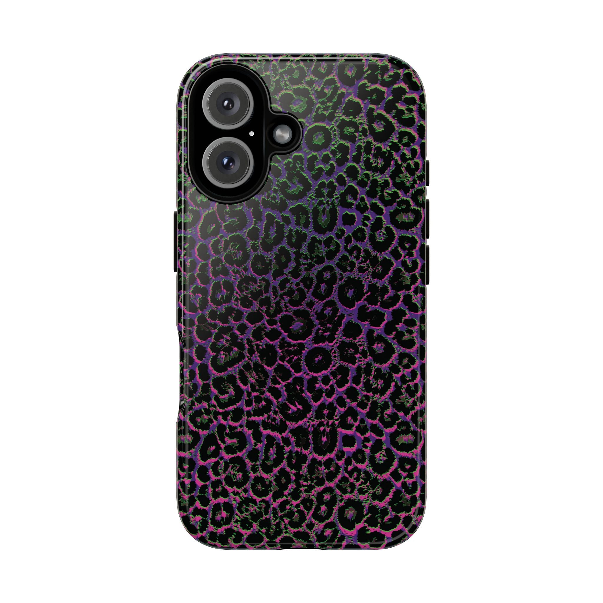 Colorful Leopard Tough Phone Case for iPhone, Galaxy, or Google Pixel