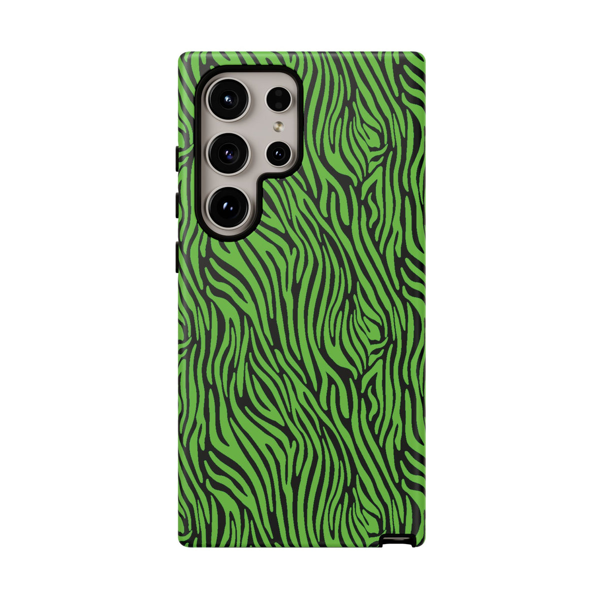Neon Green Zebra Tough Phone Case iPhone, Galaxy, or Google Pixel
