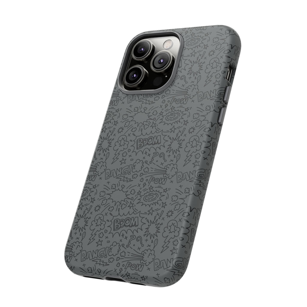 POW BOOM Comics style Tough Phone Case for iPhone, Galaxy, or Google Pixel