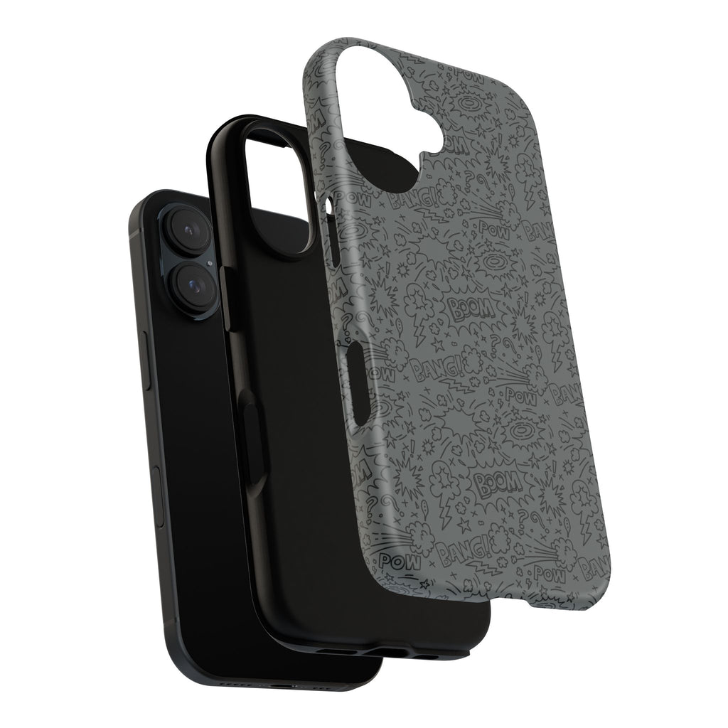 POW BOOM Comics style Tough Phone Case for iPhone, Galaxy, or Google Pixel