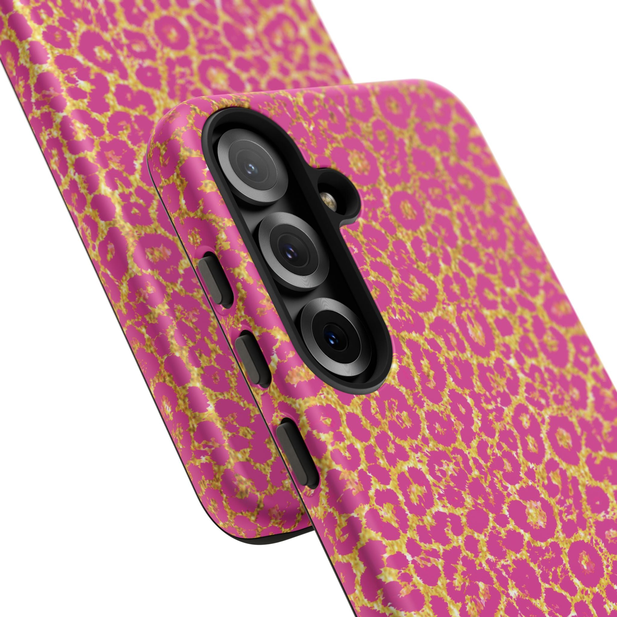 Pink Gold Leopard Tough Case for iPhone, Galaxy, or Google Pixel