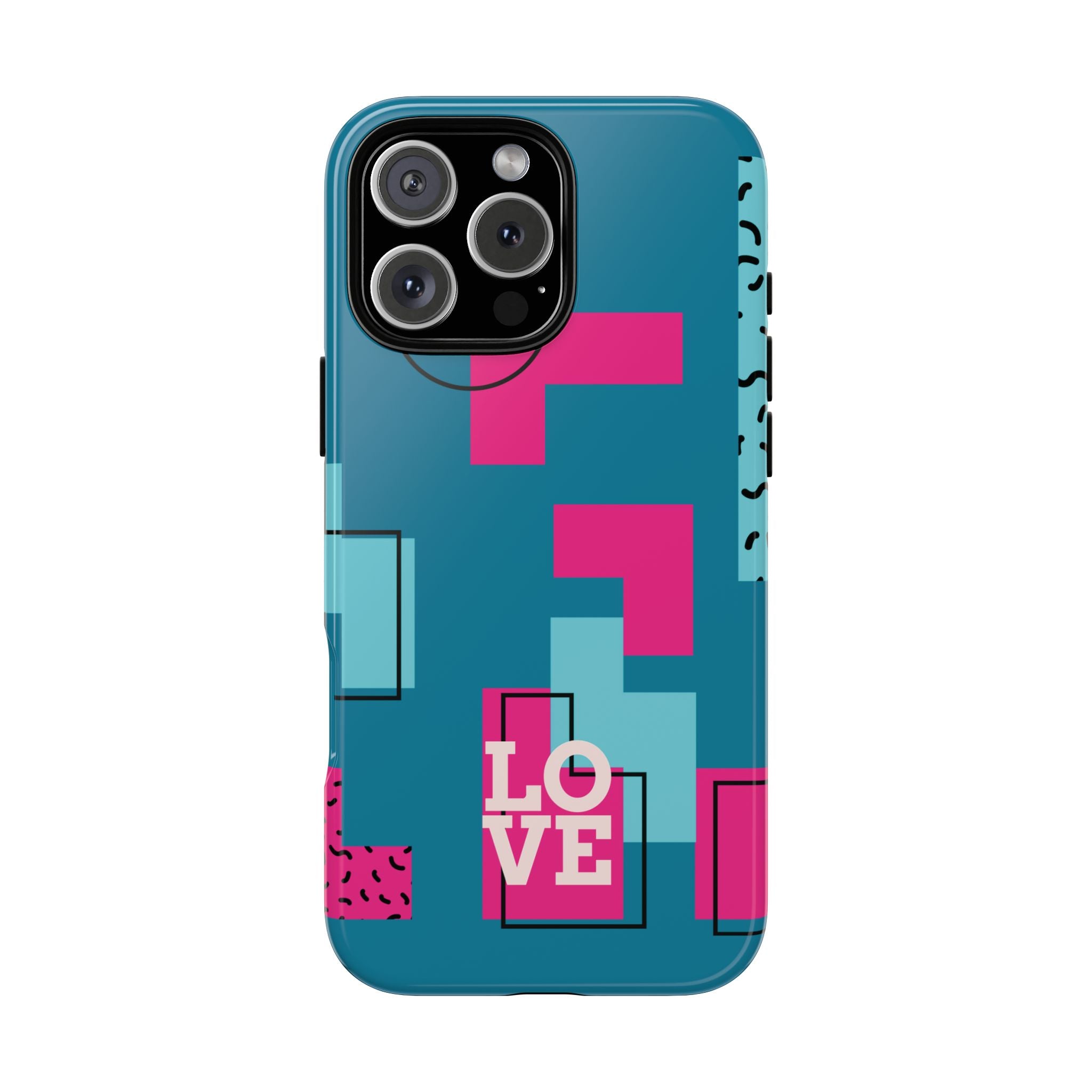 LOVE Teal Green Tough Phone Case for iPhone, Galaxy, or Google Pixel