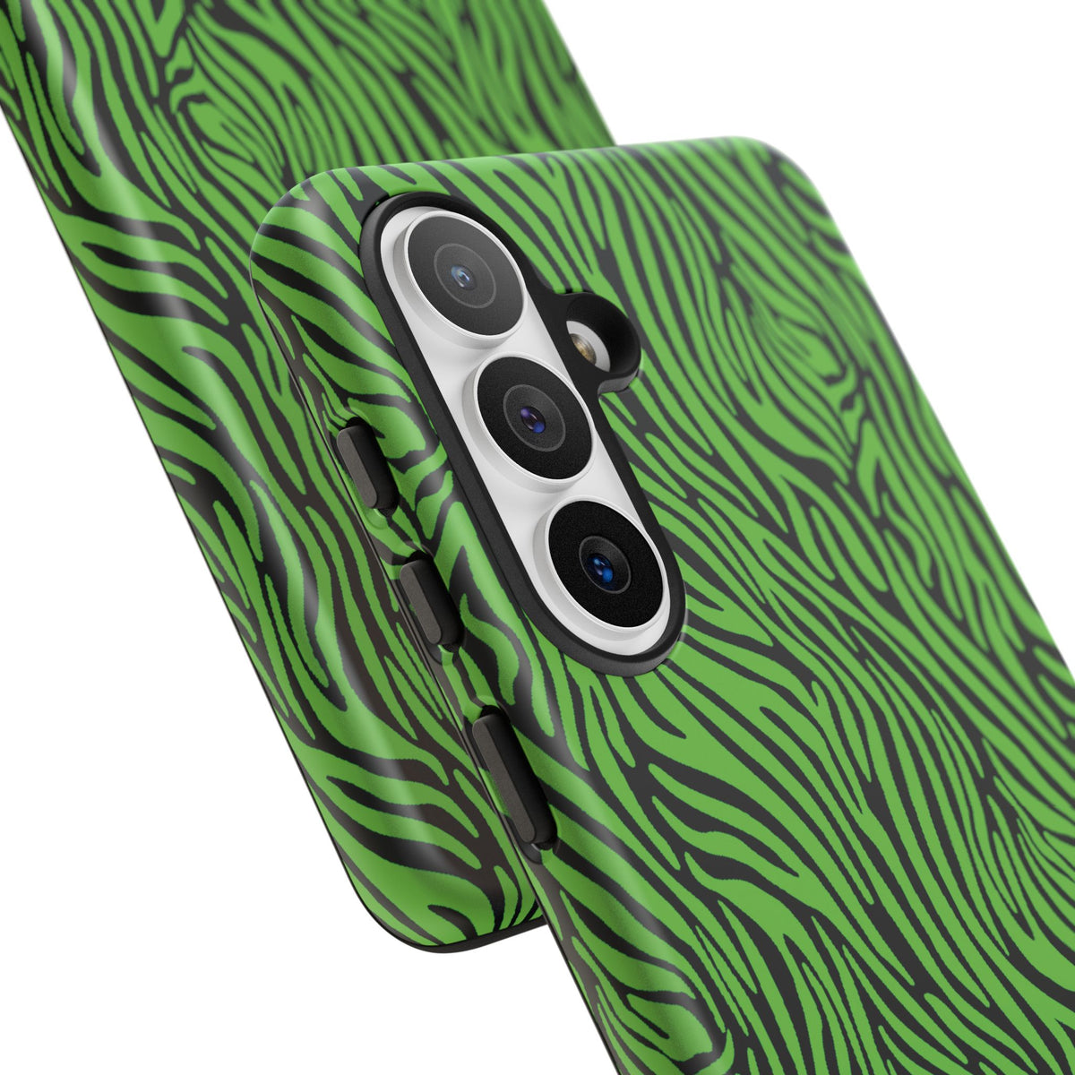 Neon Green Zebra Tough Phone Case iPhone, Galaxy, or Google Pixel